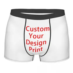 Male Cool Custom Your Design Underwear Customized Logo Printed Boxer Briefs Breathbale Shorts Panties Underpants