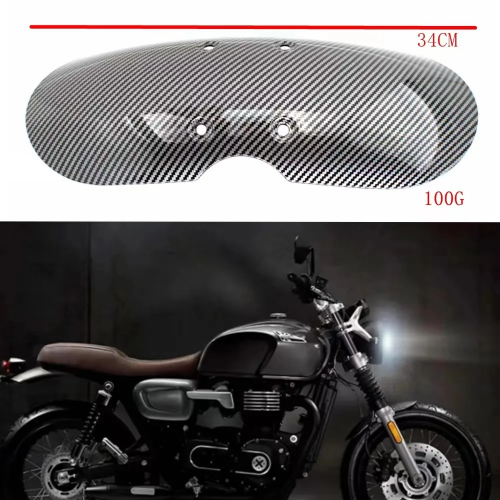 For Triumph Bonneville T100 T120 Motorcycle Short Front Fender Mudguard Fairing Splash Cover Black/ Red Motorbike Chopper Bobber