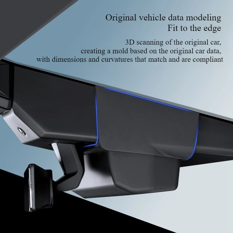 

Чехол для очков для Tesla Cybertruck 2024 2025, зеркало заднего вида, держатель для солнцезащитных очков, защитный ящик для хранения, органайзер, автомобильные аксессуары