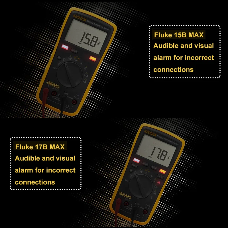 Newest Fluke 15B Max Fluke 17B Max Digital multimeter AC/DC Voltage Current Capacitance Ohm Temperature tester Auto/Manual Range