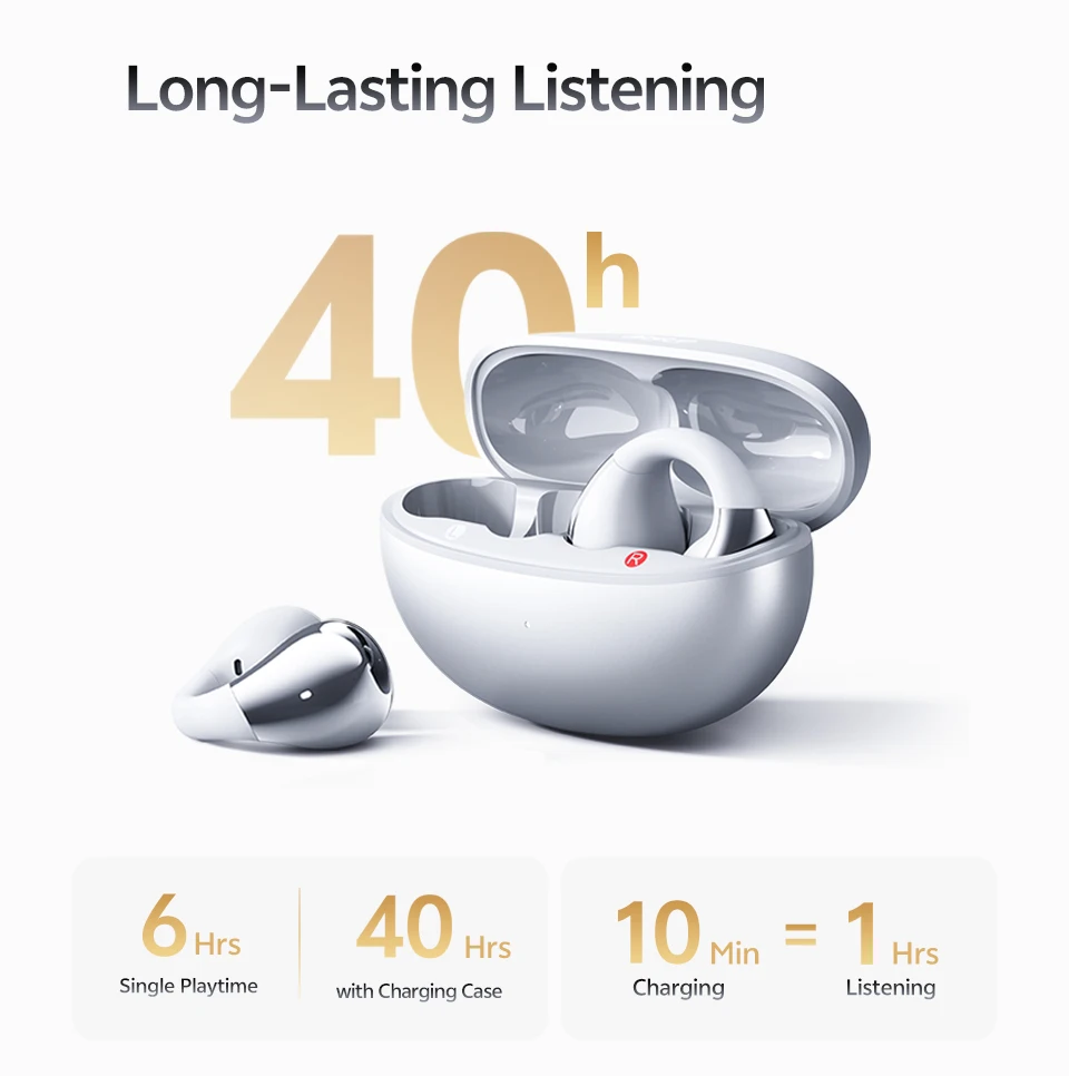 QCY Crossky C30S Clip-On Wireless-Kopfhörer Hi-Res LDAC-Kopfhörer Bluetooth 6.0 Dual-Magnet-Treiber-Headsets 40H Sport-Ohrhörer – Detail 11
