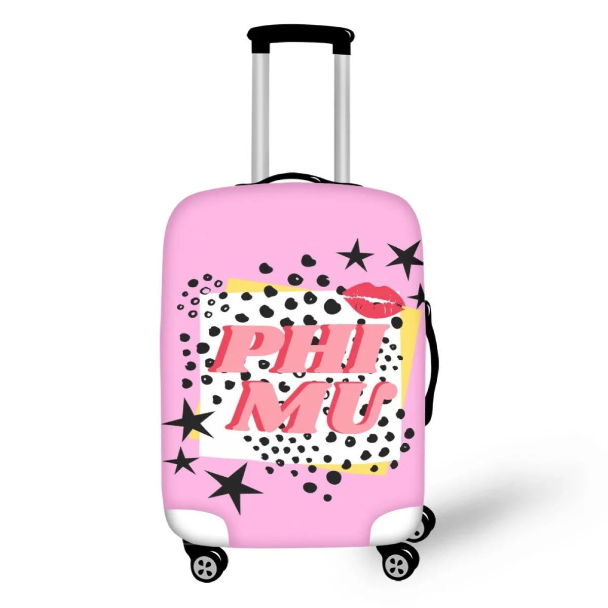 

FORUDESIGNS Phi Mu Suitcase Protective Cover Durable Refined Luggage Covers Holiday Travel Accessories Scratch Resistant