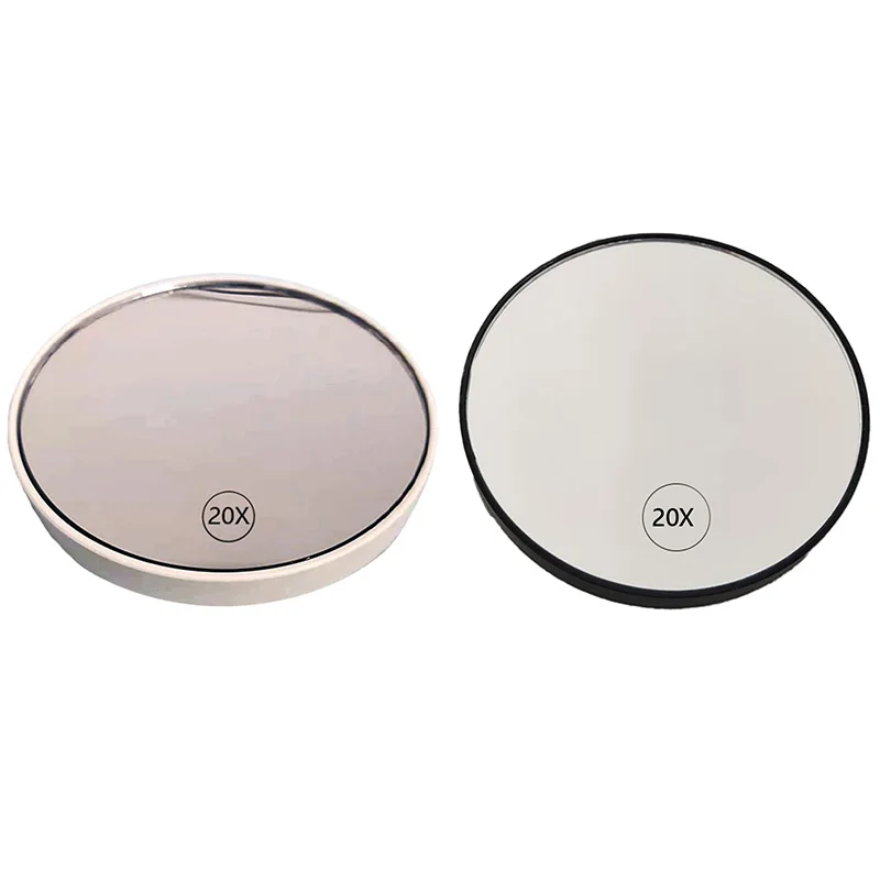 Specchio per il trucco ingranditore specchio per il trucco con ingrandimento portatile 20X con manico, nero
