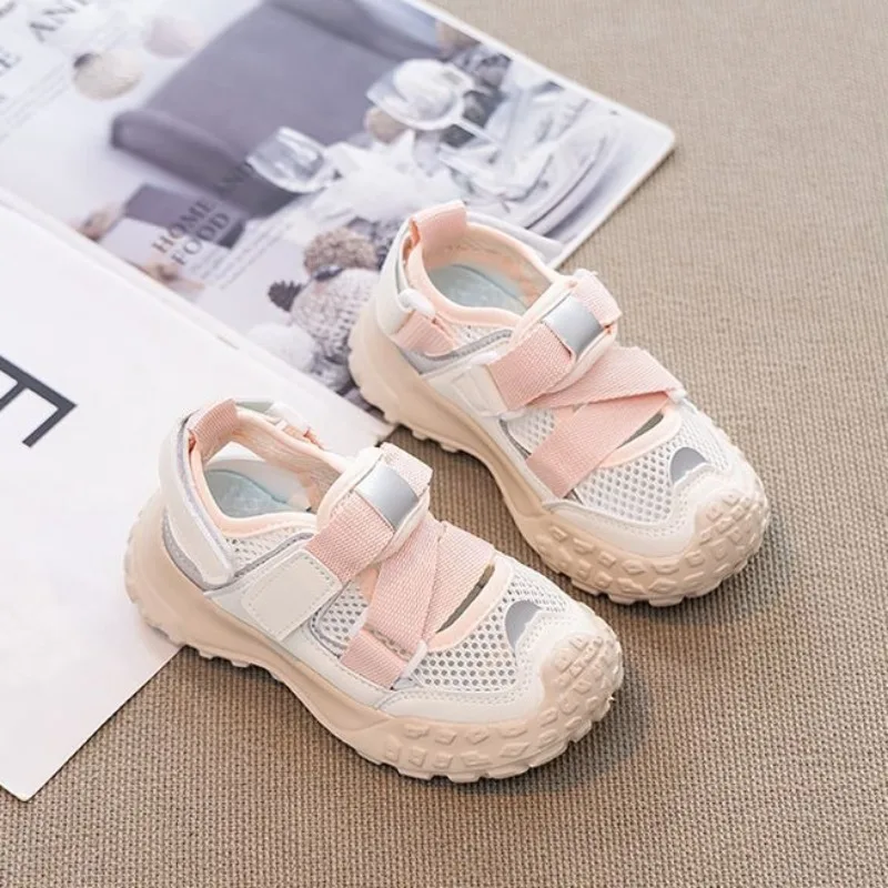 

2025 New Design Kids Mesh Sandals Breathable Athletic Outdoor Sports Shoes for Boys Baby Casual Summer Footwear