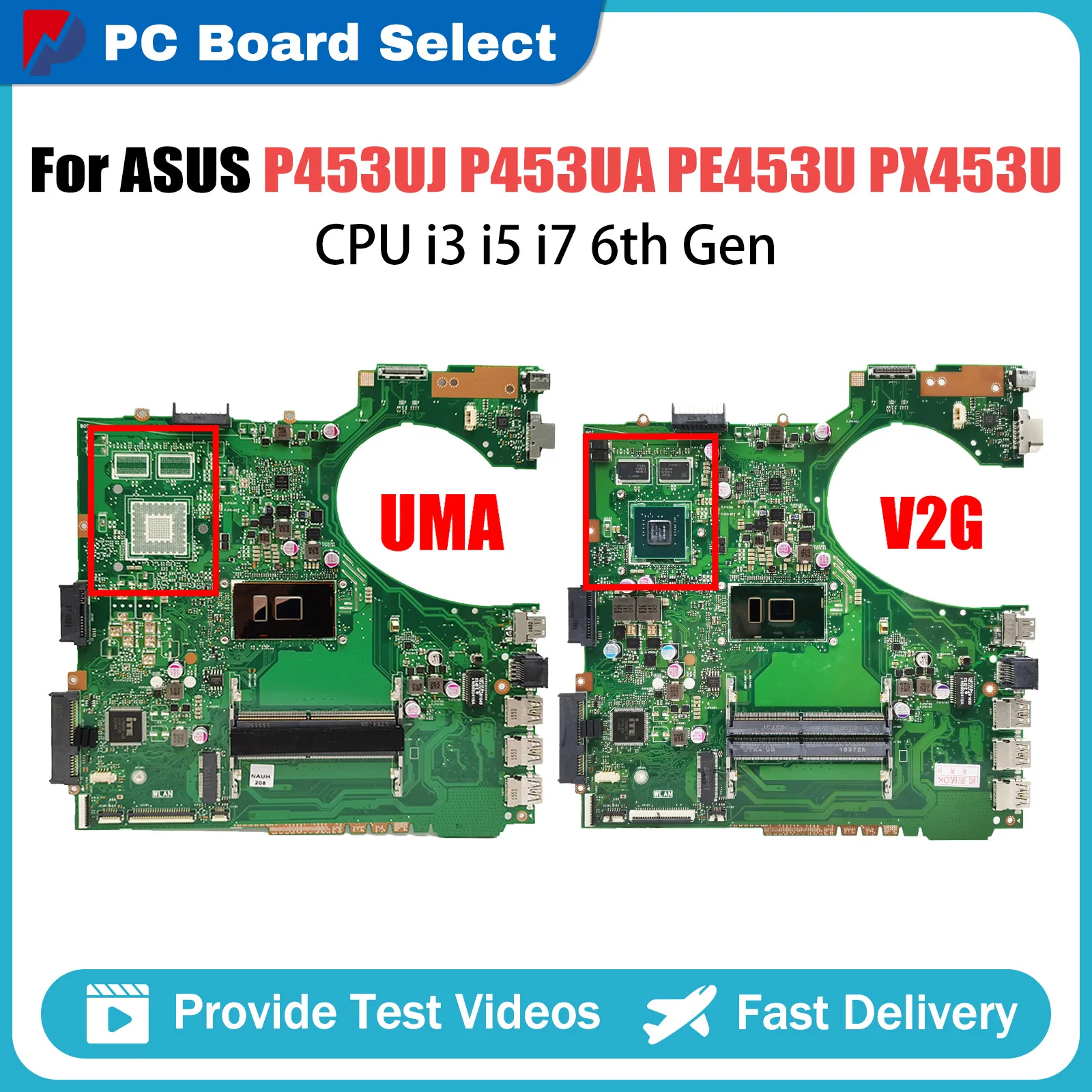 

P453UJ Mainboard For ASUS PRO453U P453UA PE453U PX453U P453U Laptop Motherboard i3 i5 i7 6th Gen CPU GT920M