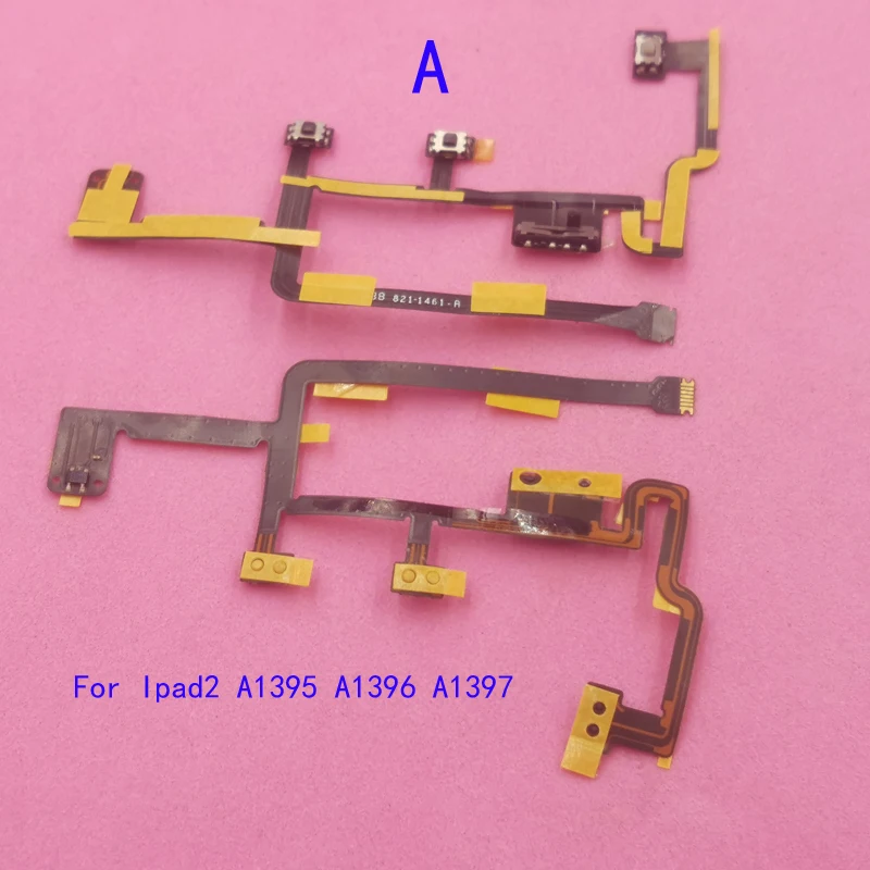 1Pcs Volume Mute Power On Off Button Key Flex Cable For IPad 4 3 2 Ipad4 Ipad3 Ipad2 A1458 A1460 A1395 A1396 A1397 A1430 A1416