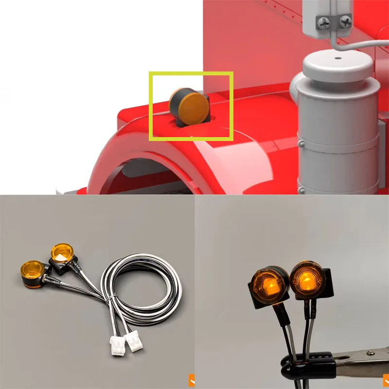 1/14 RC Truck Positie Licht Klaring Lamp LED Voor Tamiya 1/14 RC Tractor Truck King Hauler Globe Liner Onderdelen accessoires