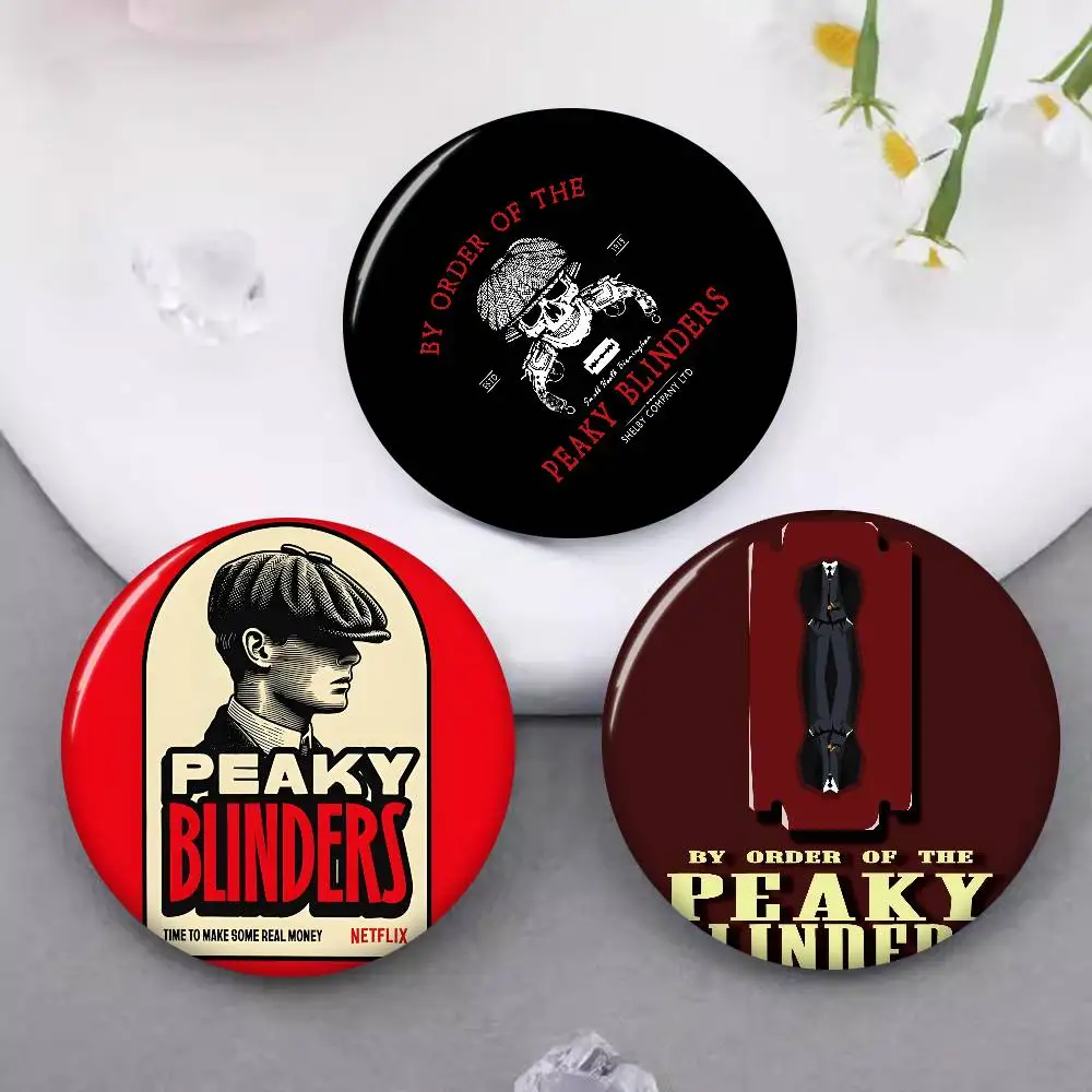 Tv Series P-Peaky B-Blinders Tinplate Pin Button Custom Anime Role Old-school Brooch Cartoon Collar Badge Jewelry Gift Fans