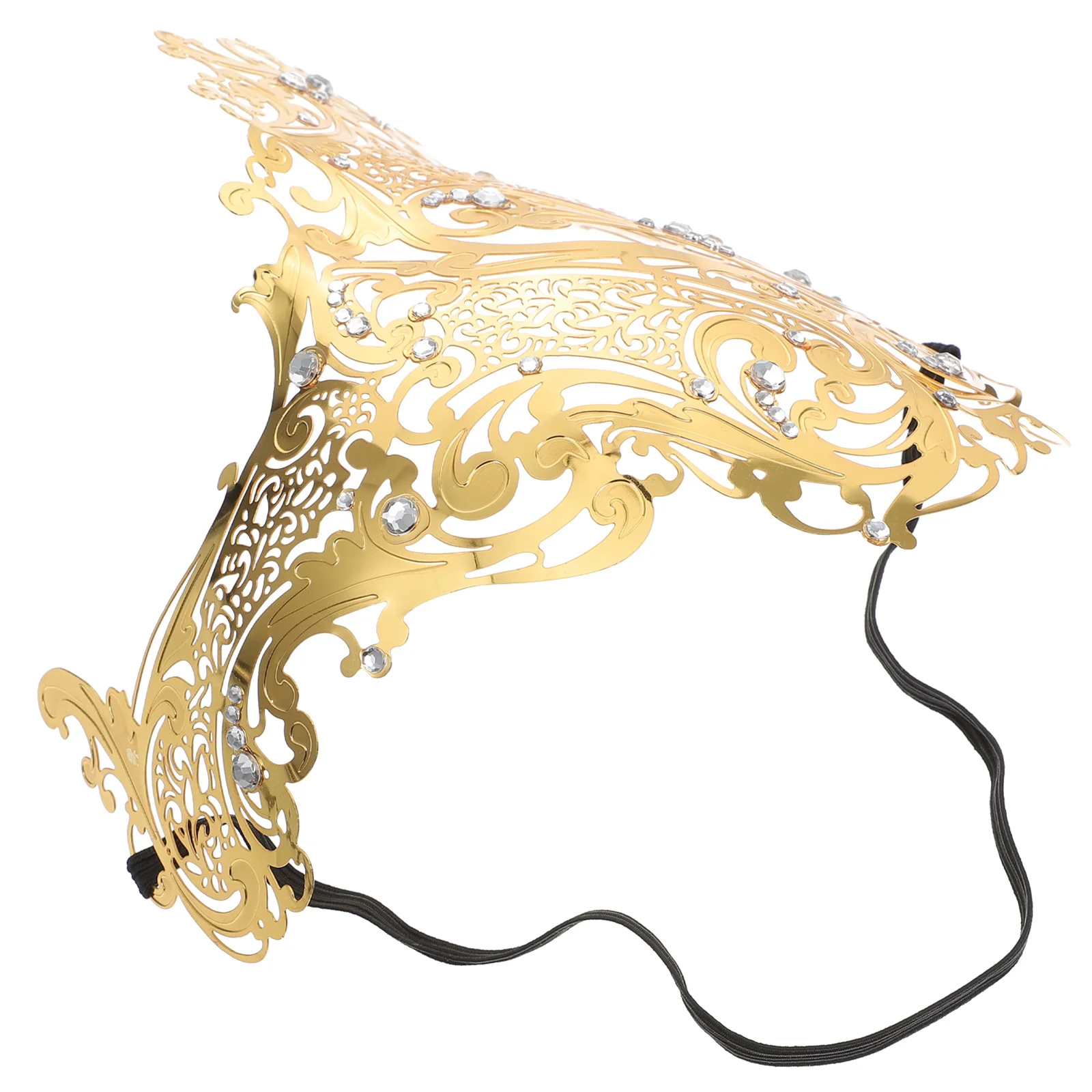 

Golden Half Face Alloy Mask Cool Metal Prop for Party Decor Festival Performance Creative Photo Props Premium Quality