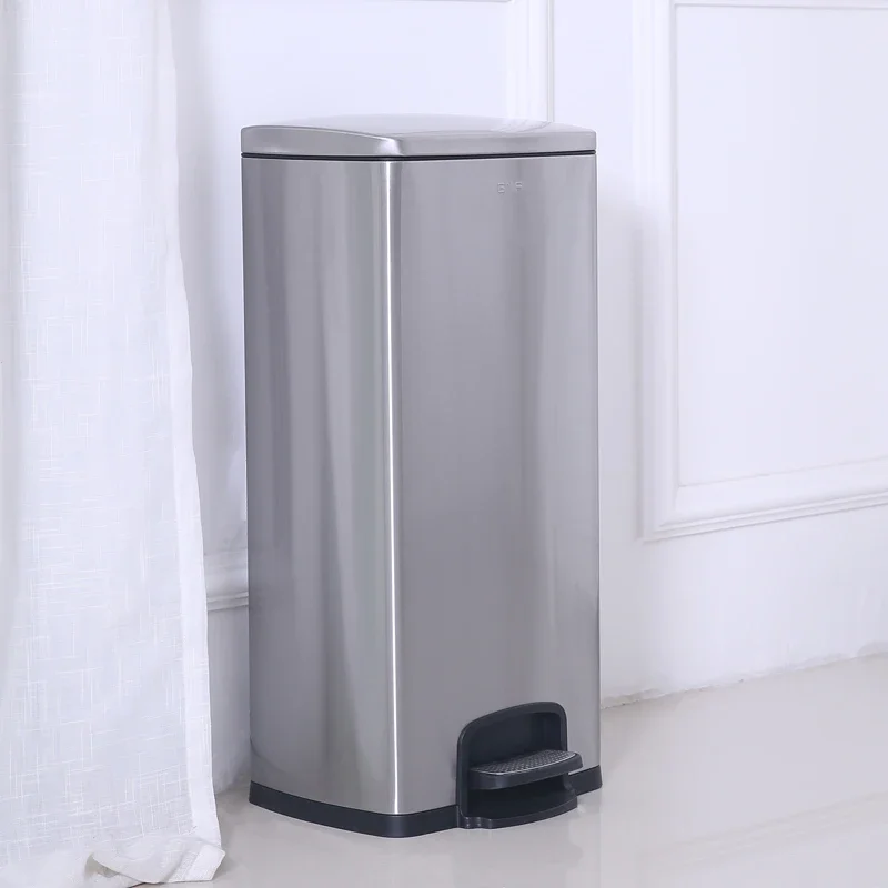 

High-grade GNF stainless steel pedal trash can household 12 liters large capacity 30L kitchen living room 8L bathroom cover