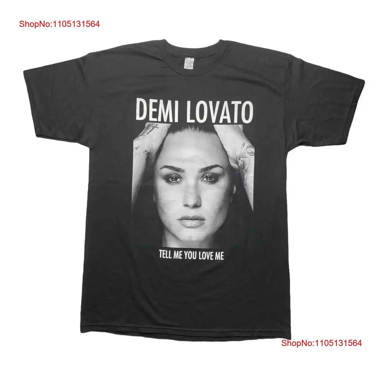 جديد ديمي لوفاتو أخبرني أنت أحب القطن تي شيرت الحفل S إلى 5XL AR156 خمر غسلها للجنسين الشارع الشهير موضة عادية #1