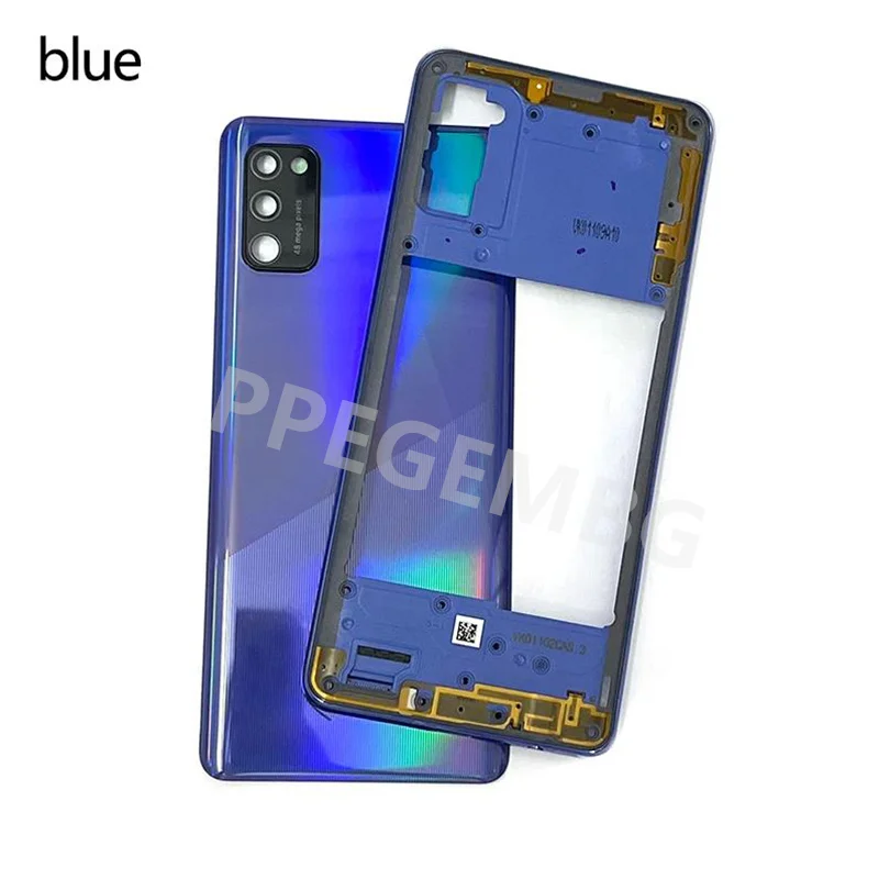 A41 For Samsung Galaxy A41 A415 Battery Case Phone Housing Chassis Middle Frame Back Cover Side Buttons Camera Lens Repair Parts