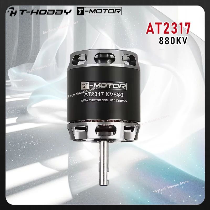 T-MOTOR T-HOBBY AT2317 Long Shaft 880/1250/1400KV Brushless Motor 3-6S for RC FPV Fixed Wing Aircraft Racing DIY Parts