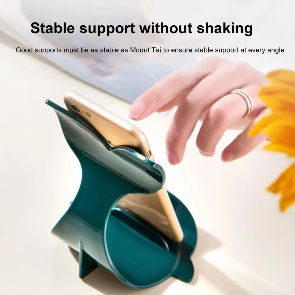 Cell Phone Stand for Bed Stable Portable Cartoon Whale Design Mobile Phone Holder Creative Anti-slip Support for Plastic Phones