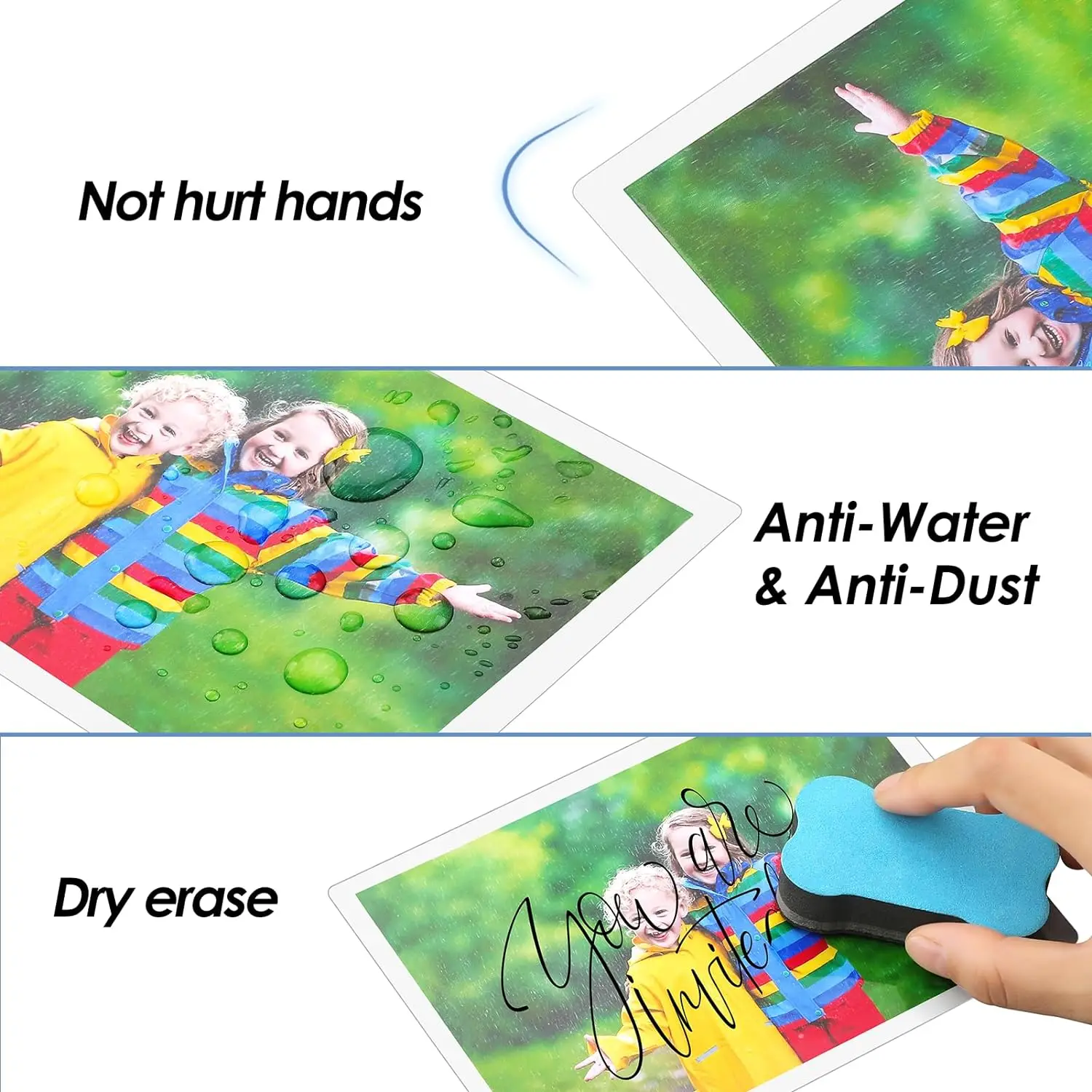 25 pcs Self Adhesive Laminating Sheets 4.5 x 6.5 Inches 10 Mil Thickness, Clear Self Sealing Laminate Pouches, No Heat Lamina