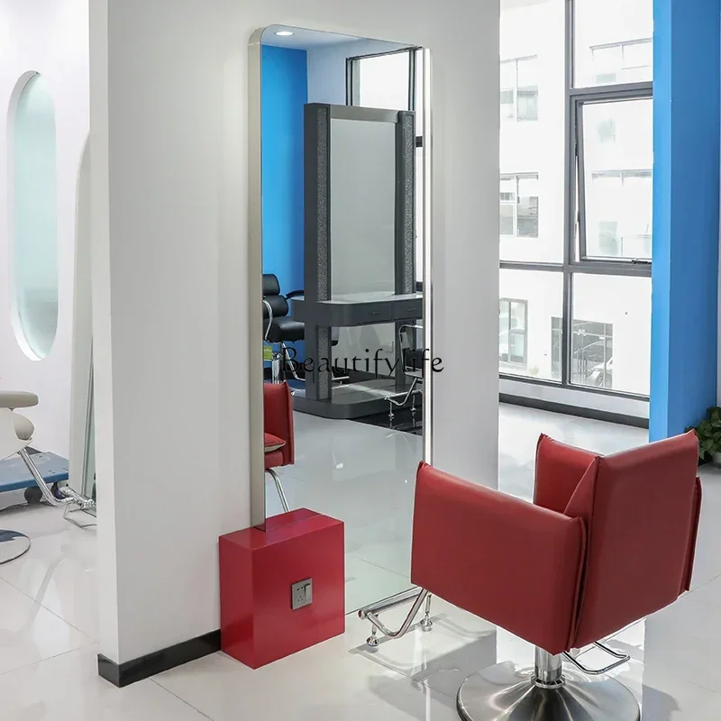 35Hair Salon Full-Length Mirror Single-Sided Double-Sided Stainless Steel Scissor Hair Mirror Salon MirrorSSS