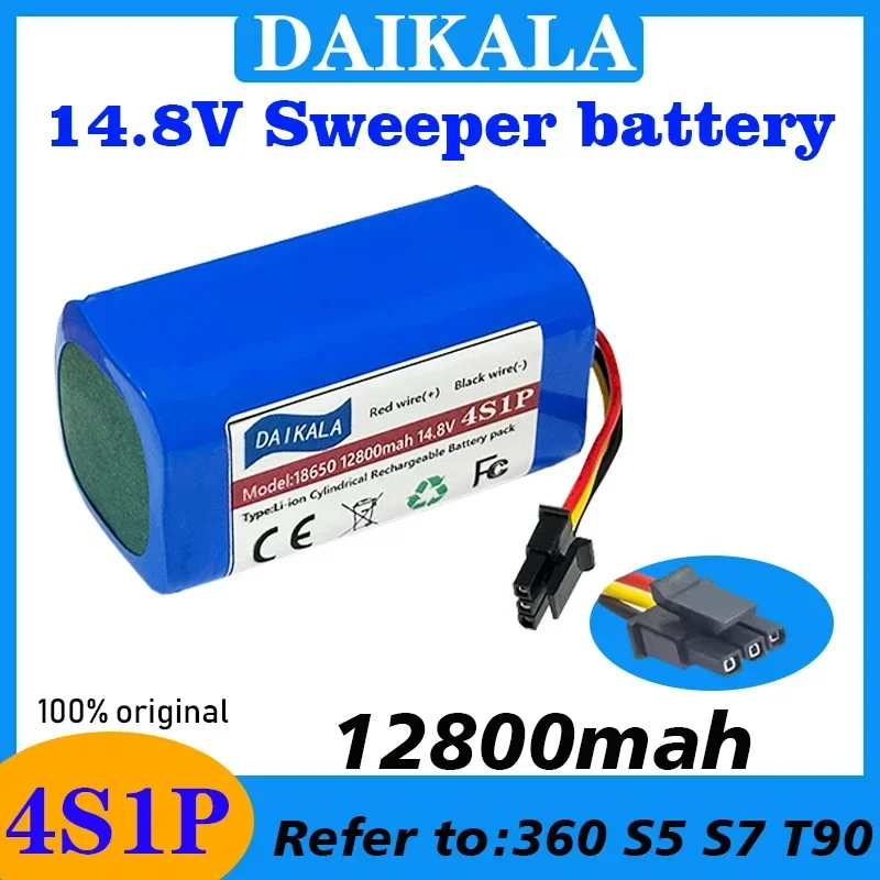 

Free Shipping 100% Original Sweeper Battery 4S1P 14.8V 12800mAh Rechargeable Battery Pack Replacement of Accessories