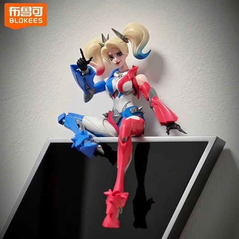 Blokees Harley Quinn Boneco de Ação Super-Herói Mecha Anime Montável Articulado Colecionável Decoração de Mesa Presentes de Feriado