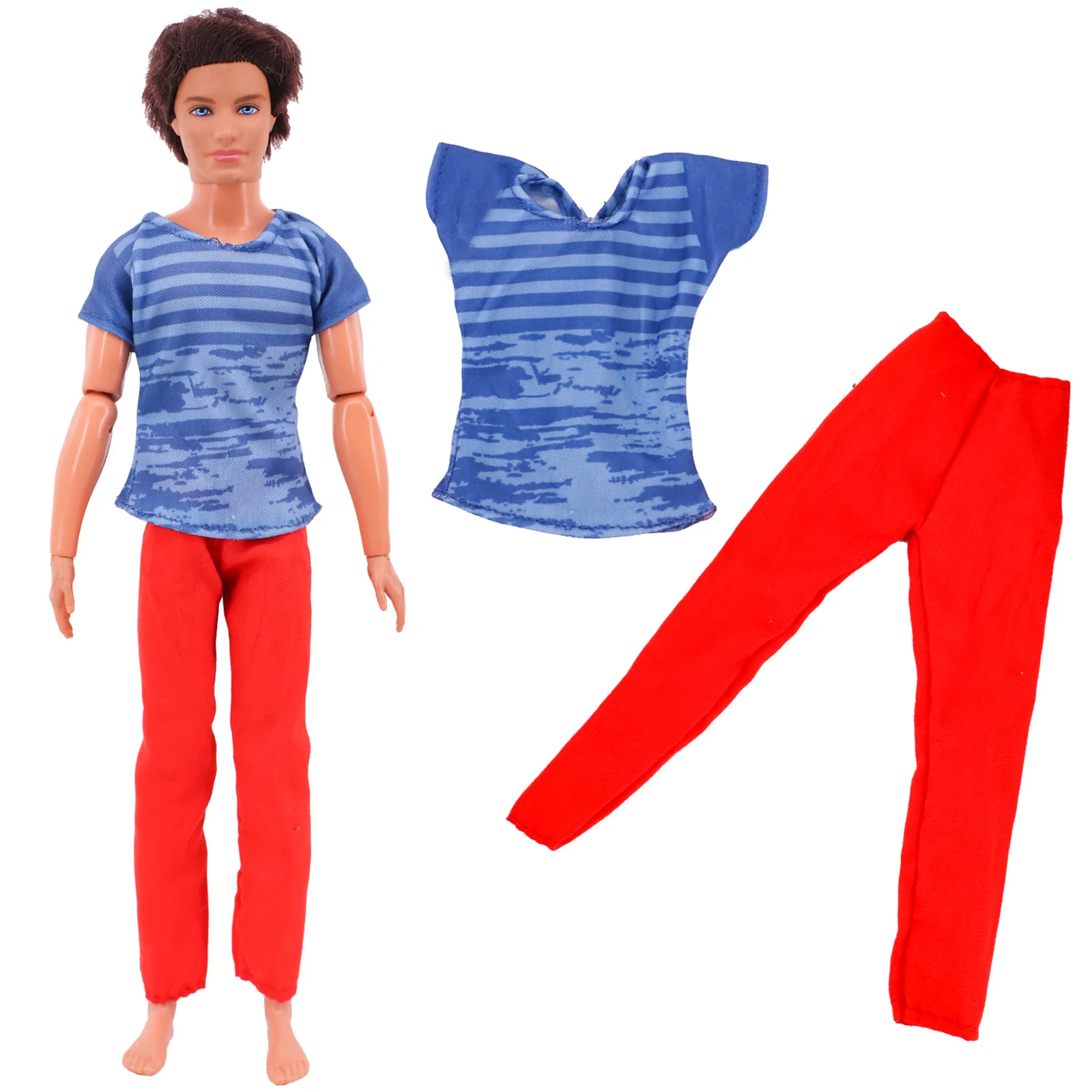 Handgemaakte Ken Doll Kleding T-shirt + Shorts Voor Ken Doll Accessoires Mode Dagelijkse Kleding Dragen Gil's Speelgoed Verjaardagscadeau