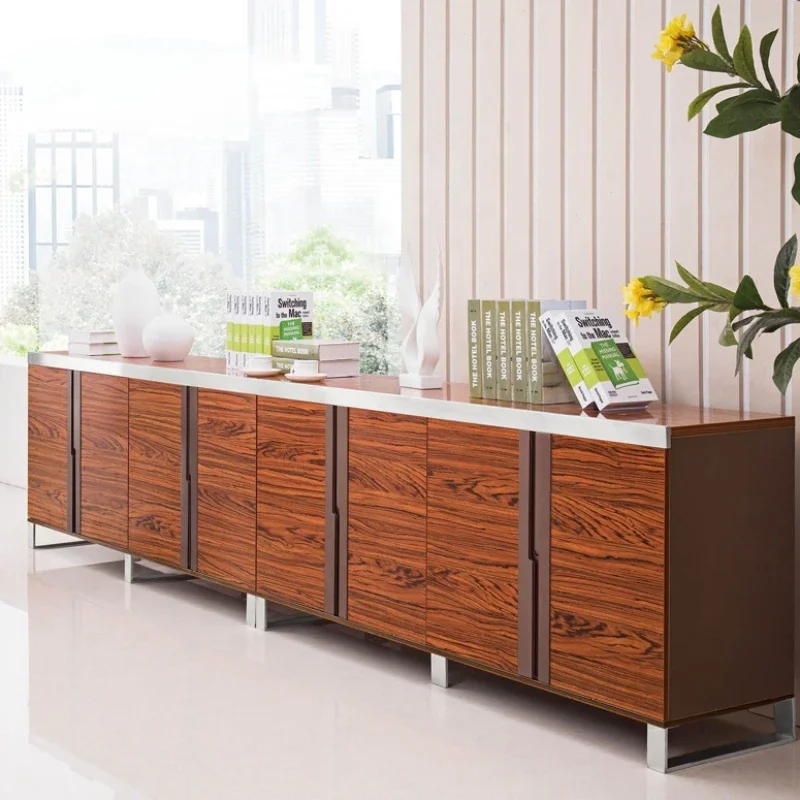 Brown Modern Wooden MDF Luxury with drawer Storage Shelf Bookcase Home Furniture Living Room office File Locker side Cabinet