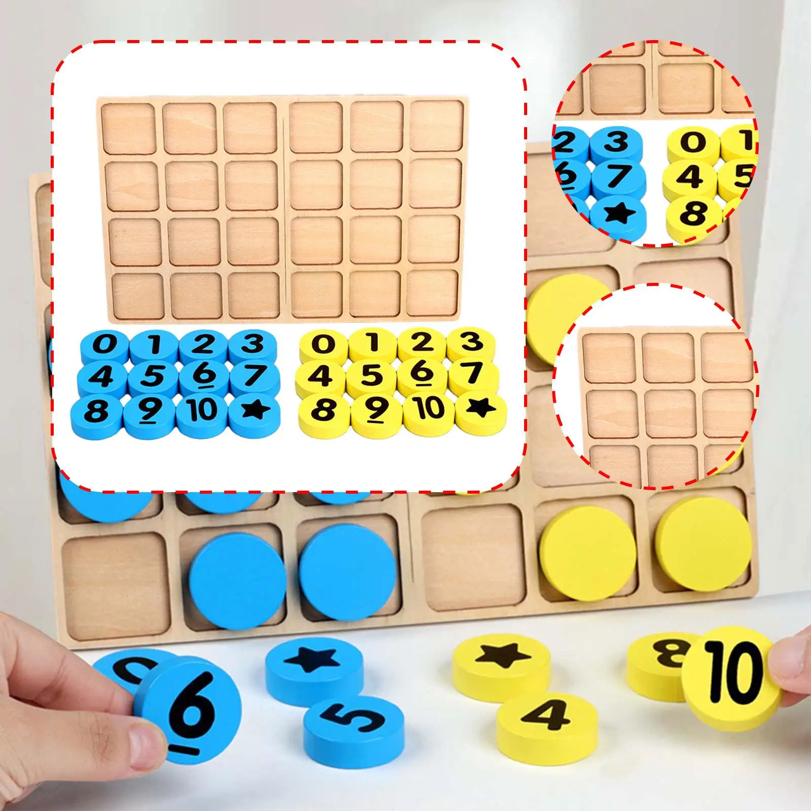 Number Game Number Math Toys Brain Teaser Development Activity Early Learning Board Game for Age 3 4 5 6 Boys Girls Children