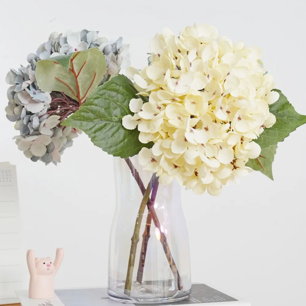 

Artificial Hydrangea Silk Single Plastic Artificial Flower Shop Decoration Flower Arrangement Wedding Artificial Flower