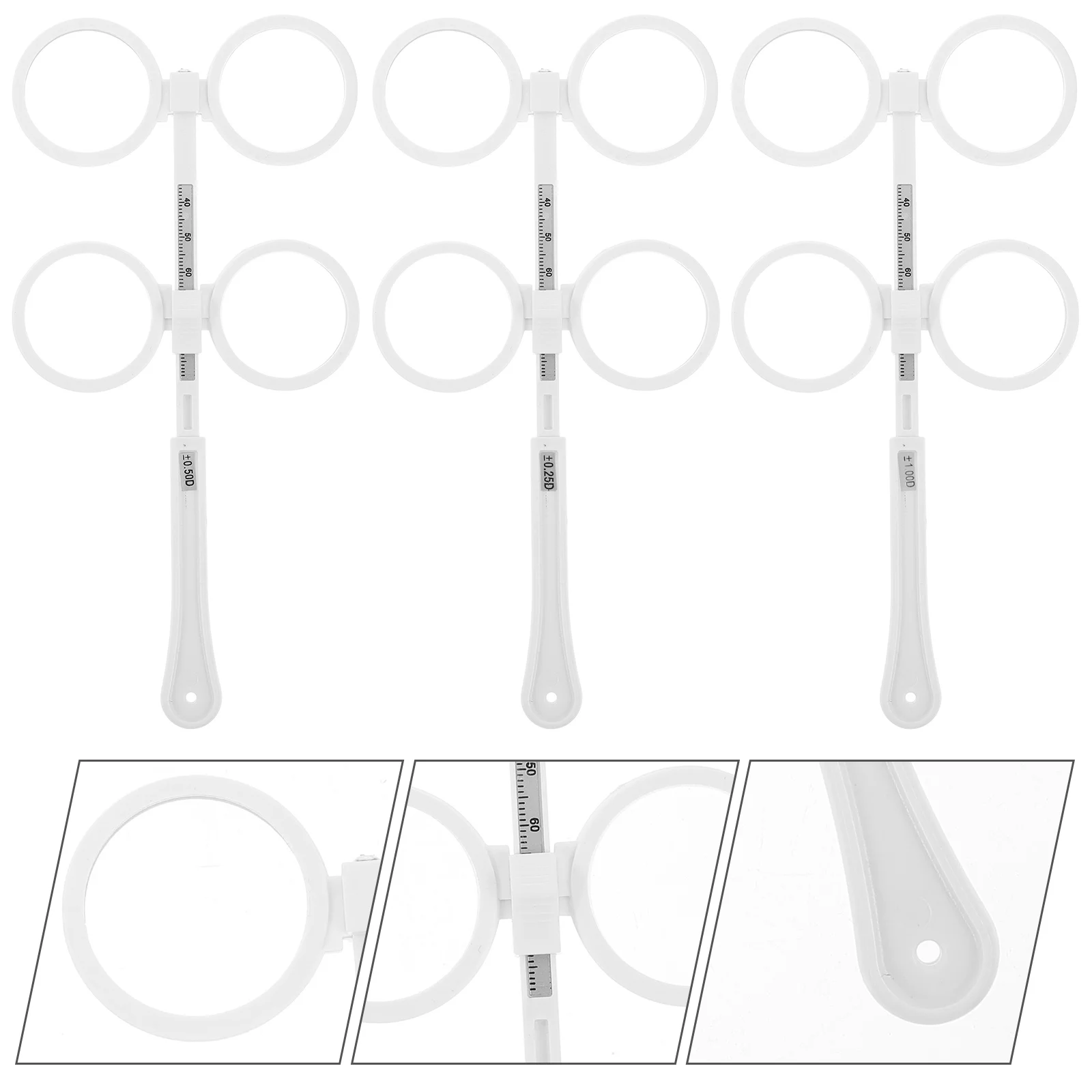 3 قطع من ملحقات النظارات، معدات تجريبية قابلة للتعديل لقياس البصر