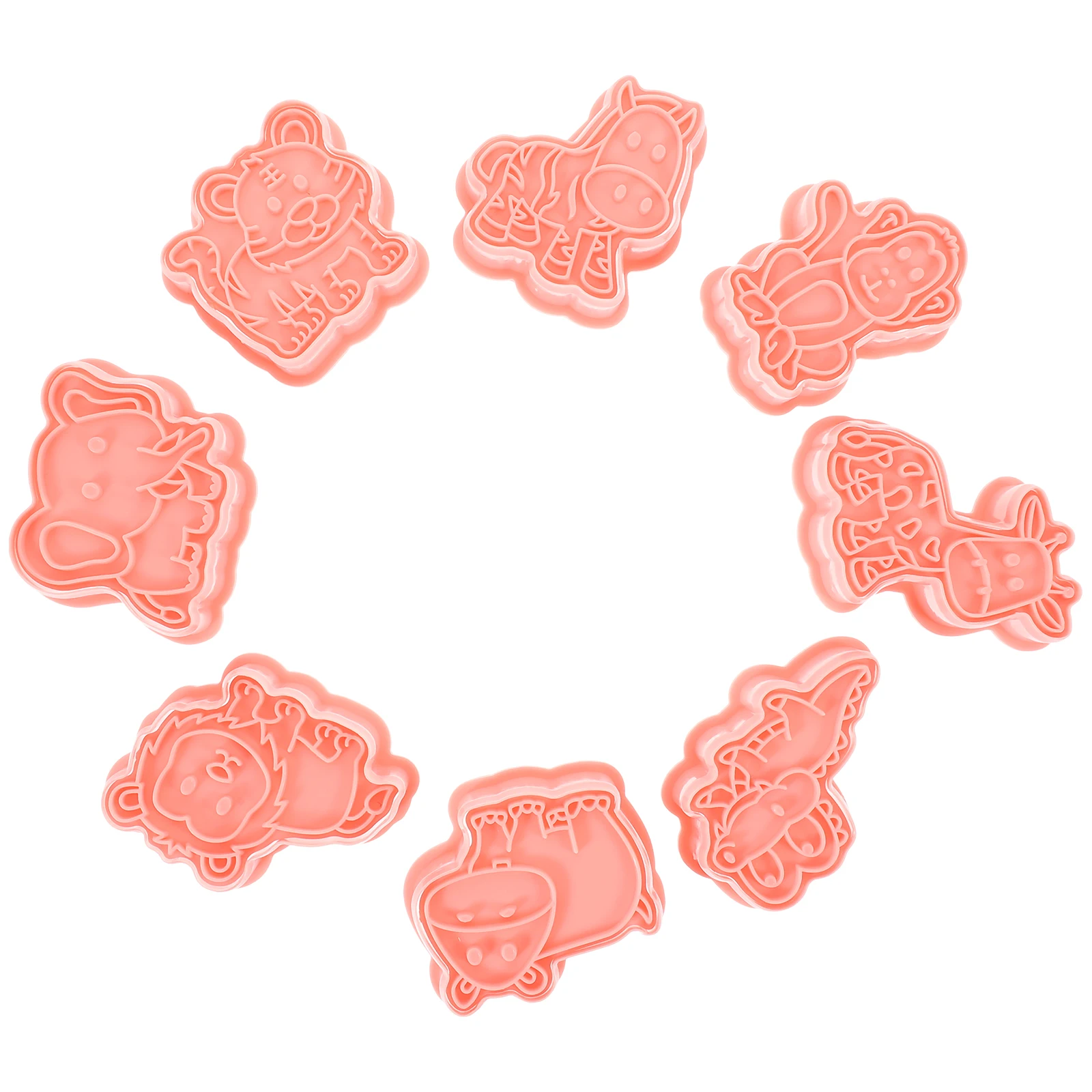 

8 Pcs Animal Cookie Cutters Mold Cute Molds Stamps Biscuit Shaper Pp for Baking Tool