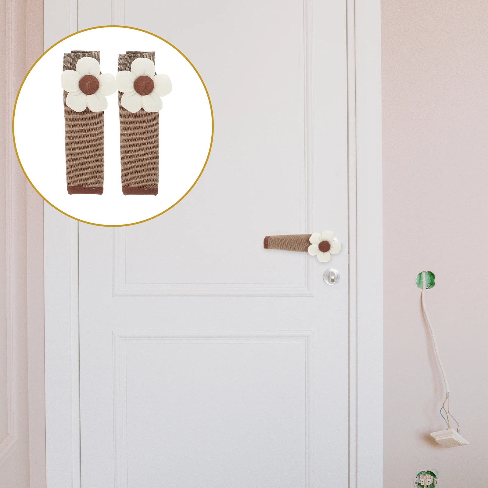 

2pcs Anti Door H Cover Fabric Protector for Bedroom Washable Baby Safety H Covers Baby Safety Cabinet Hardware