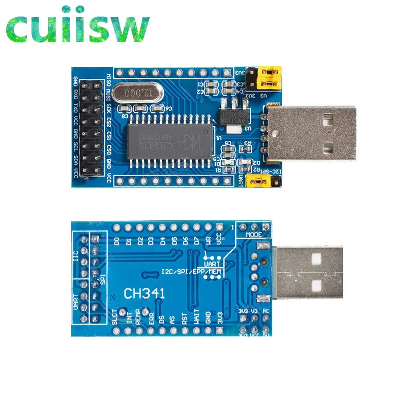 CH341 Programmer USB to UART IIC SPI I2C Convertor Parallel Port Converter Onboard Operating Indicator Lamp Board Module