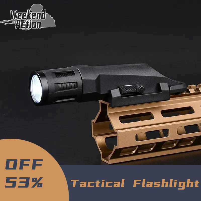 

WADSN WML Long Military Tactical Flashlight Hunting Scout Pistol Gun Accessory Constant-on/Momentary-on/Strobe Fit 20MM Rail