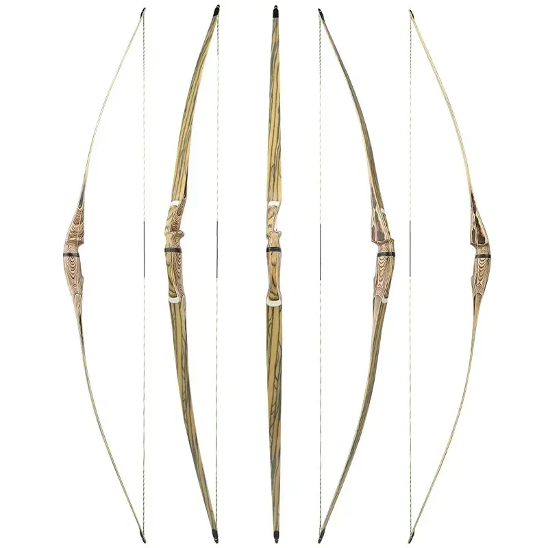 Archery Traditional Bow 60/62/64 Inch Takedown Longbow 20-50 Lbs Recurve Bow Wood Riser for Right Hand Shooting Hunting