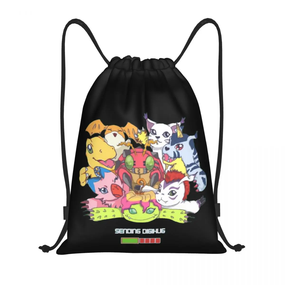 Drawstring Bags Gym Bag Digimon Adventure 7 Cosy   Classic Backpack Blanket roll Funny Novelty