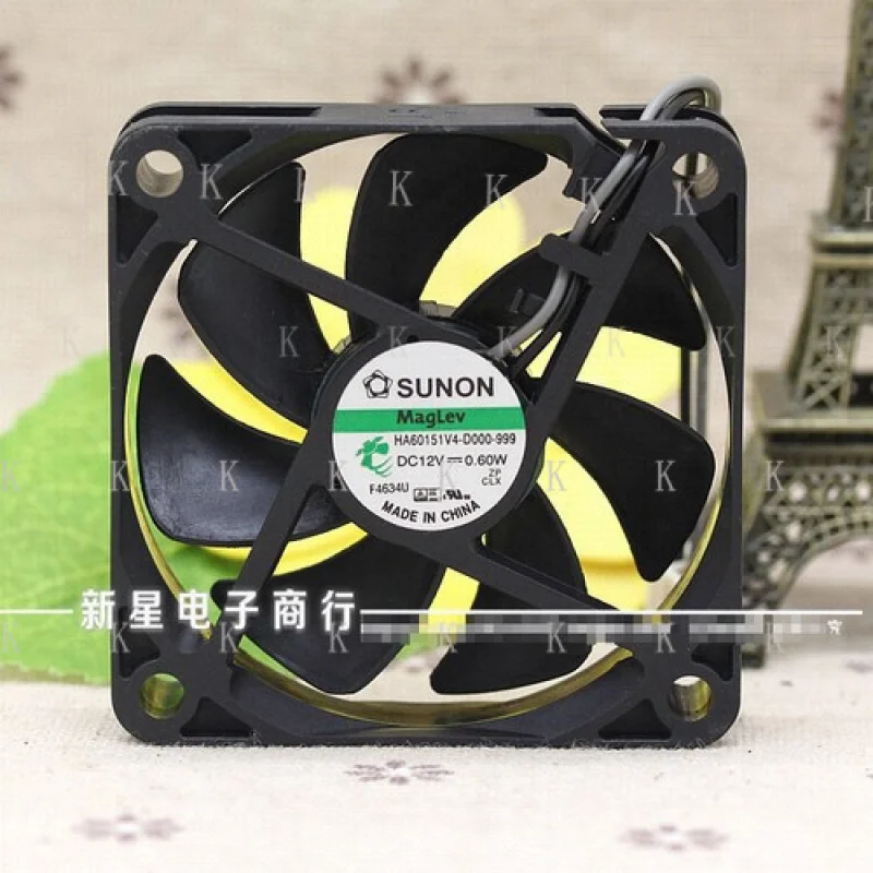 

C 1pcs FOR SUNON HA60151V4-D000-999 6015 12V 0.60W 60mm fan 2pin