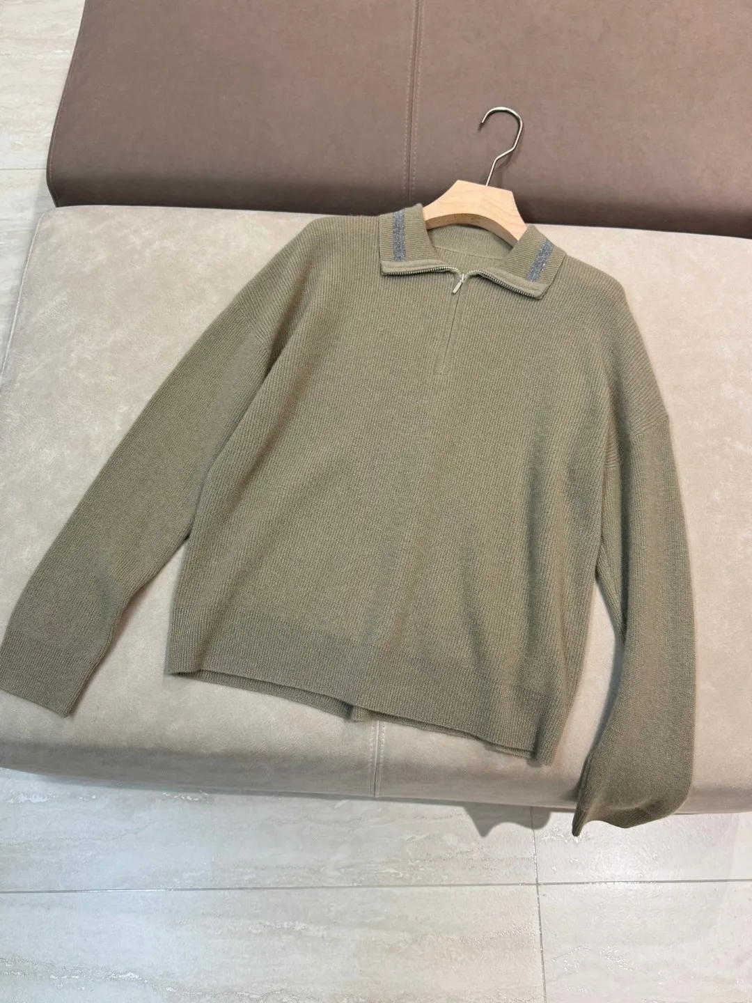 Autumn winter finely decorated anti-static soft cashmere pullover