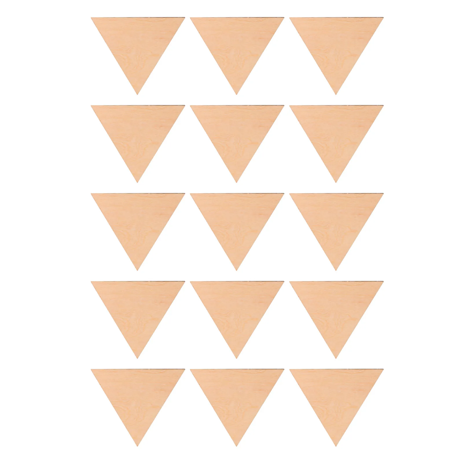 

15Pcs Triangle Wood Craft Pieces Blank Both Sides Smooth Surface DIY Wood Cutouts for Painting Party Favors Decorations