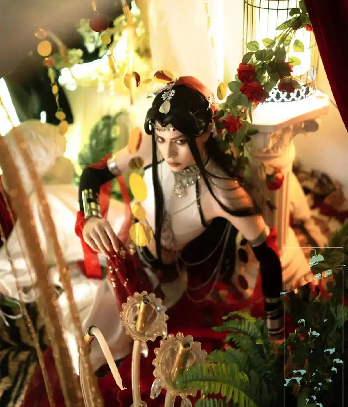 TGCF Xie Lian Cosplay Tian Guan Ci Fu Xie Lian Hua Cheng Cosplay Costume Xie Lian Yue Shen Loulan Cos Dress Hanfu Full Set