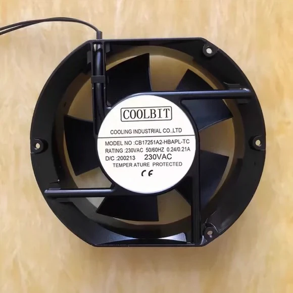 

COOLBIT CB17251A1-HBAPL-TC AC 230 В 0,24/0,21 А 172x150x51 мм 2-проводной охлаждающий вентилятор для сервера