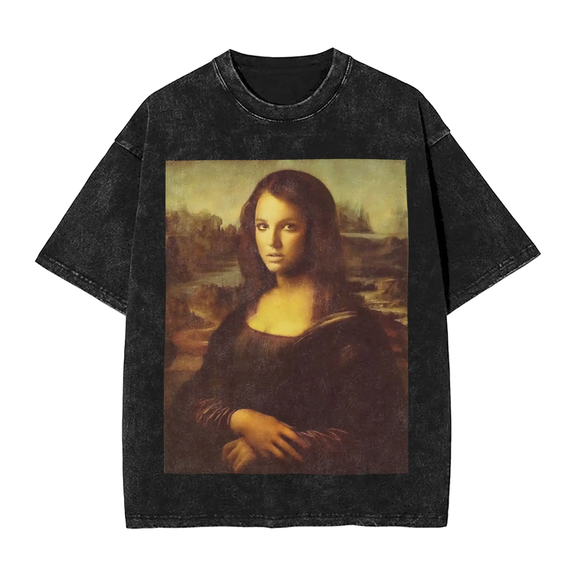 Britneys Mona Lisa Spears T-Shirt Summer  Streetwear T Shirts Cotton Trendy Cool Tee Shirt For Man Short-Sleeved Loose Clothing