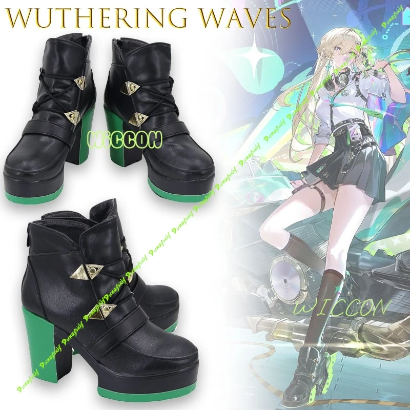 chaussures-de-cosplay-personnalisees-lynae-wuthering-waves-chaussures-de-cosplay-de-personnage-d'anime-jeu-de-role-fete-d'halloween-carnaval