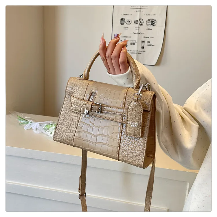 

‌2025 Crocodile Embossed Bag - Crossbody & Shoulder Purse, Small Designer Handbag, Trendy Square Bag for Women, Unique Texture‌