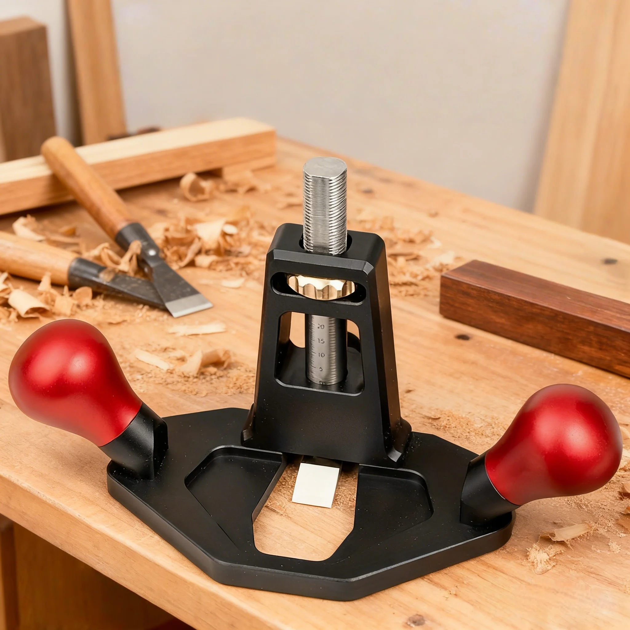 Professional Router Plane with Adjustment Knob Woodworking Handheld Bottom Cleaning Manual Slotting Edge Trimming Flat Planer