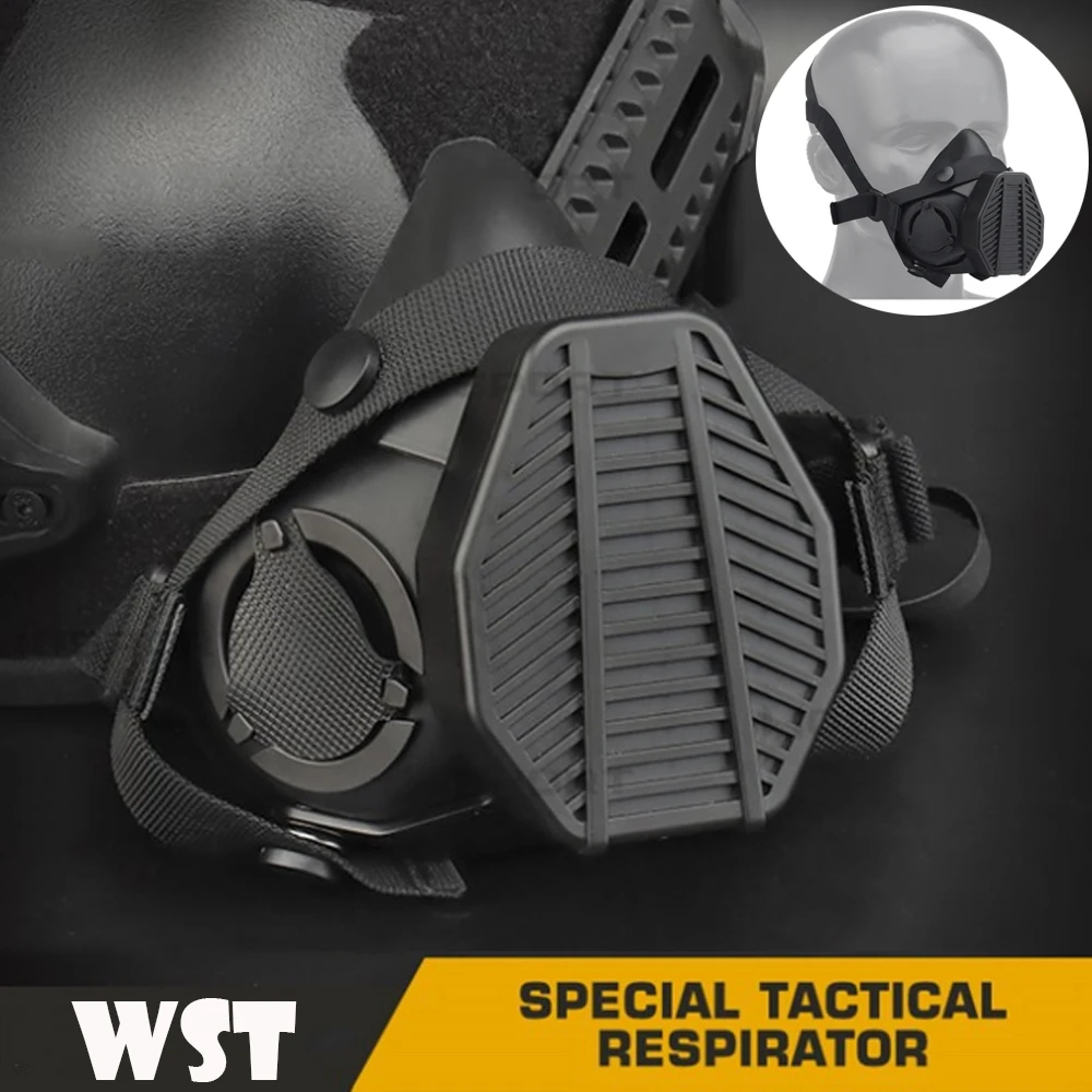 

Special Operations Tactical Respirator Half-mask Replaceable Filter Antidust Mask Airsoft Paintball Militar Shooting Gas Mask