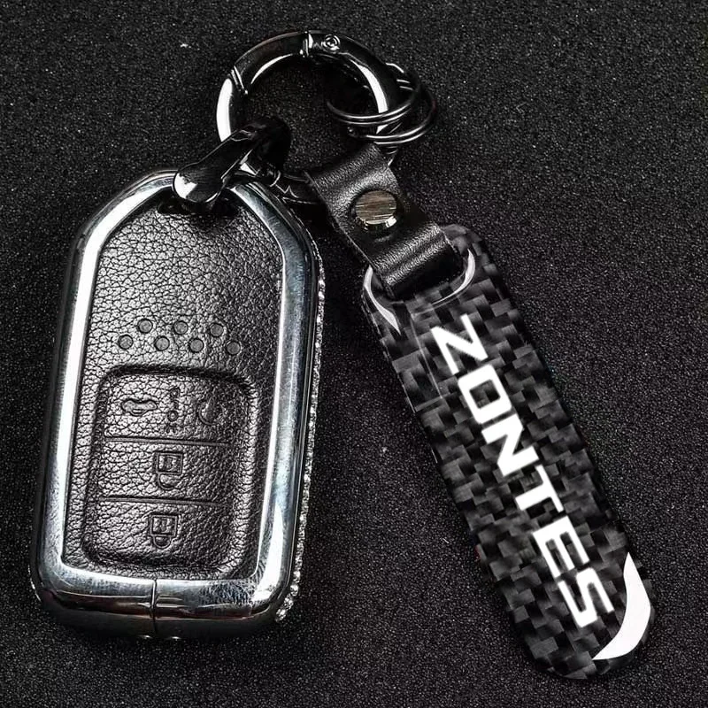 1PCS For Zontes G1-125 ZT125-U 125 U1 Z2 125 Motorcycles Accessories Motorcycle Keychain Keyring Carbon FiberHigh-Grade