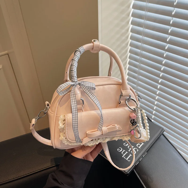 

‌New 2025 Summer Women's Luxury Bow Bowling Bag, Chic Crossbody & Shoulder Handheld Purse