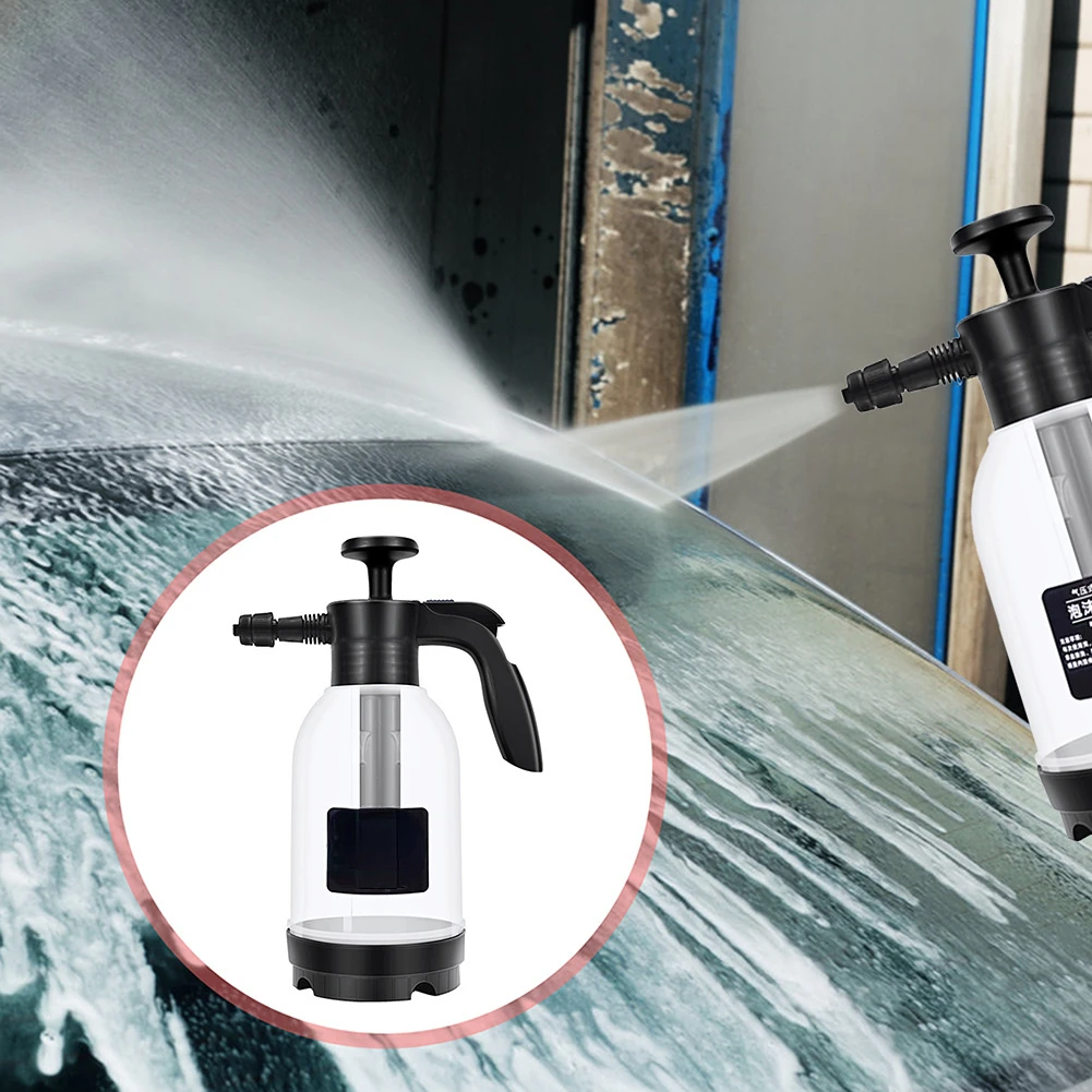 

2L Foam Sprayer Car Wash Hand-held Foam Watering Can Air Pressure Sprayer Plastic Disinfection Water Bottle Car Cleaning Tools