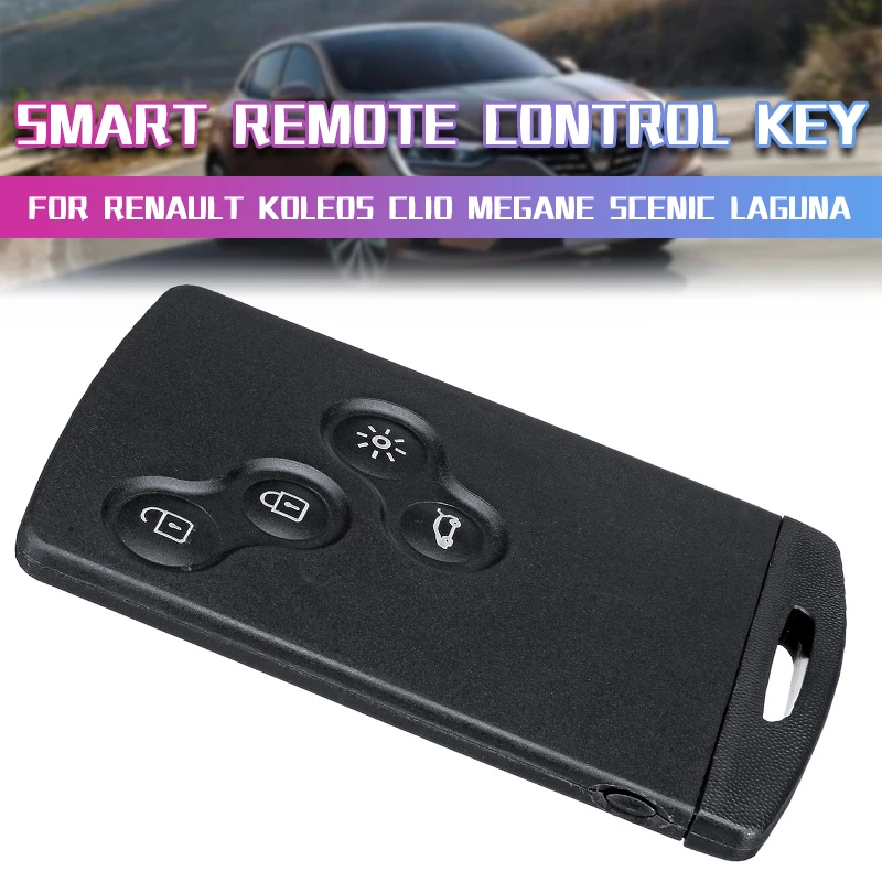 Car Remote Key 4 Buttons Fob Uncut 433MHz PCF7952 Chip Smart Card For Renault Megane 3 Laguna 3 Scenic 2008-2016