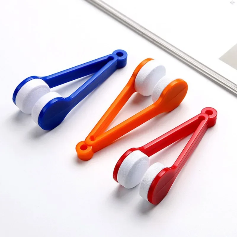 New Creative Two-side Glasses Brush Soft Microfiber Spectacles Cleaner Glasses Cleaner Rub Eyeglass Cleaning Brush Wiping Tools