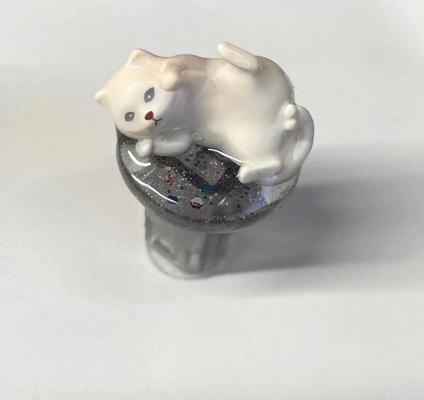 MiFuny Cute Siamese Cat Knob Keycaps Custom Resin Kawaii Keycap Handmade Artisan Key Caps per Hi8 accessorio per tastiera meccanica