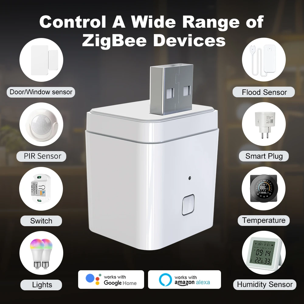 Tuya Smart USB Multi Gateway Bluetooth Zigbee Wireless Hub Bridge elettrodomestici intelligenti supporto per telecomando Alexa Google Home